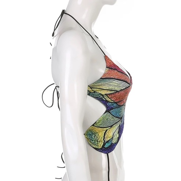 Monarch Rainbow Boho Strapy Brami Cami In Multicolor - Picture 7 of 7